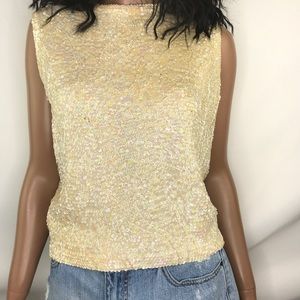 Vintage Peal Iridescent Sequin Top
